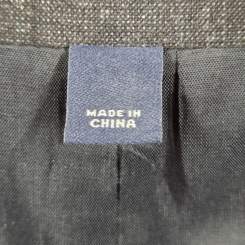 J.Crew Thompson Flex Wool Blazer 40R Charcoal Gray Two Button Suit Jacket Mens